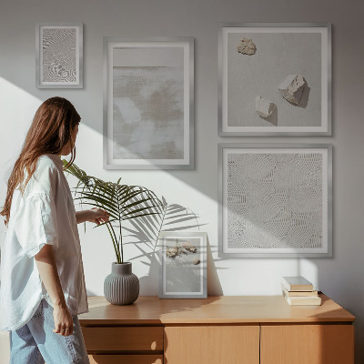 Bildergalerie-set für die wand Boho-Textur aus Sandsteinen
