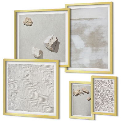 Bildergalerie-set für die wand Boho-Textur aus Sandsteinen