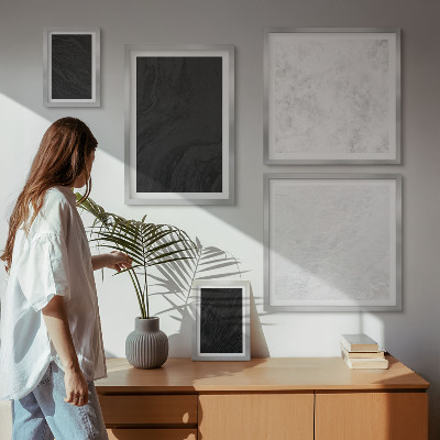 Modernes wandbilder-set Dunkles Licht, glamouröse Marmor