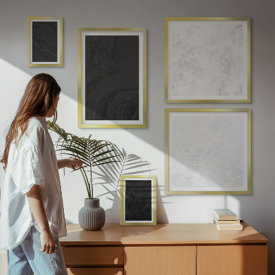 Modernes wandbilder-set Dunkles Licht, glamouröse Marmor