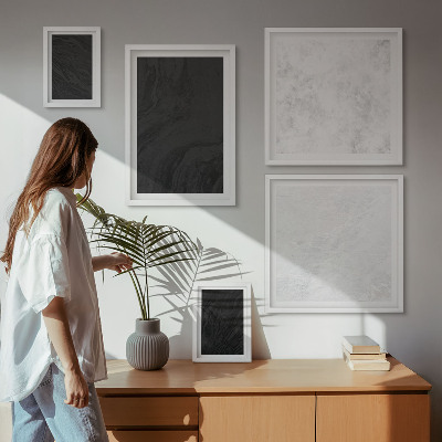 Modernes wandbilder-set Dunkles Licht, glamouröse Marmor