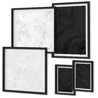 Modernes wandbilder-set Dunkles Licht, glamouröse Marmor