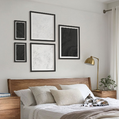 Modernes wandbilder-set Dunkles Licht, glamouröse Marmor