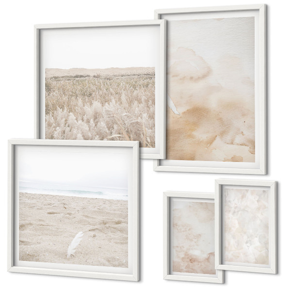Modernes wandbilder-set Modische Pastelltexturen
