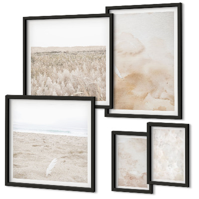 Modernes wandbilder-set Modische Pastelltexturen