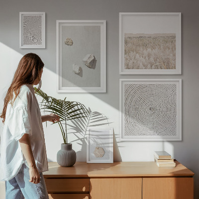 Modernes wandbilder-set Leichte Boho-Sandtexturen