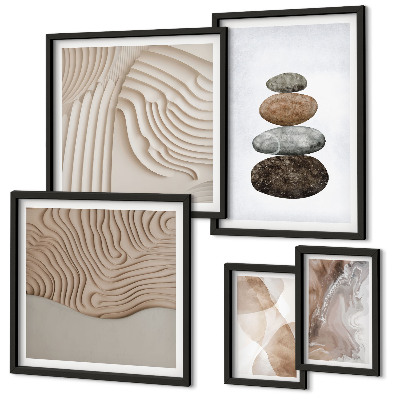 Bildergalerie-set für die wand Abstrakte Pastellformen