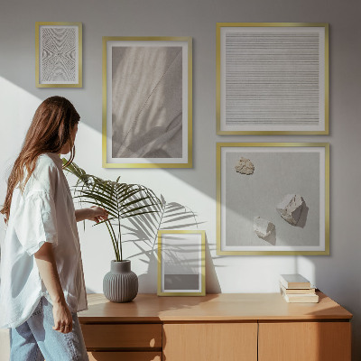 Modernes wandbilder-set Zarte Boho-Texturen der Natur