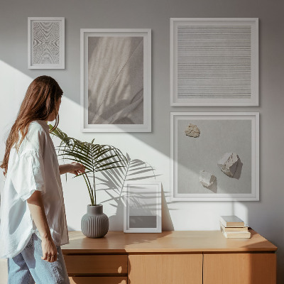 Modernes wandbilder-set Zarte Boho-Texturen der Natur
