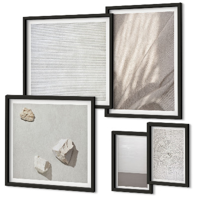 Modernes wandbilder-set Zarte Boho-Texturen der Natur