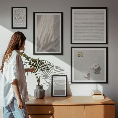 Modernes wandbilder-set Zarte Boho-Texturen der Natur