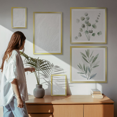 Bilderset fürs sofa Elegante Marmorzweigstruktur