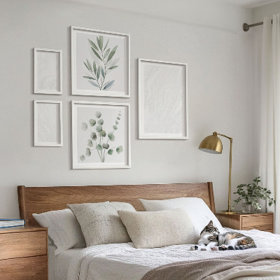 Bilderset fürs sofa Elegante Marmorzweigstruktur