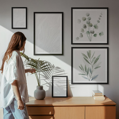 Bilderset fürs sofa Elegante Marmorzweigstruktur