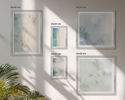 Modernes wandbilder-set Verschüttete Wasserfarben auf Leinwand, Minimalismus