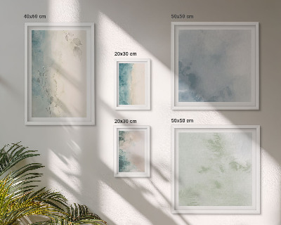 Modernes wandbilder-set Verschüttete Wasserfarben auf Leinwand, Minimalismus