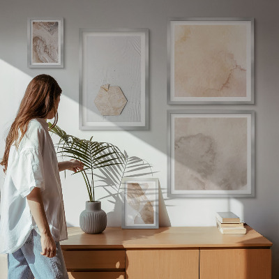 Bilderset fürs sofa Designerabstraktion der Natur