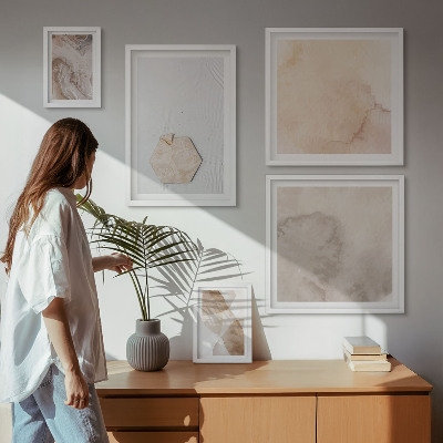 Bilderset fürs sofa Designerabstraktion der Natur