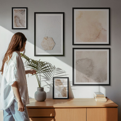 Bilderset fürs sofa Designerabstraktion der Natur