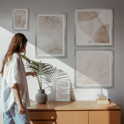 Bilderset fürs sofa Aquarellfarben, Boho-Texturen