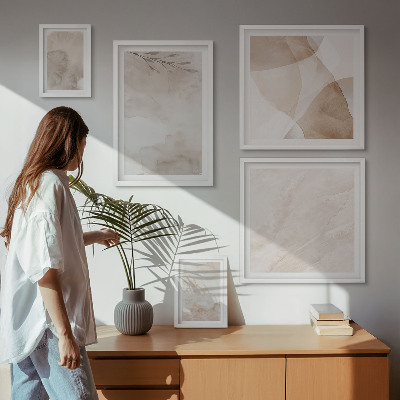 Bilderset fürs sofa Aquarellfarben, Boho-Texturen