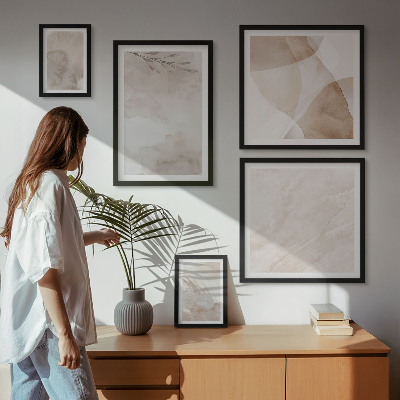 Bilderset fürs sofa Aquarellfarben, Boho-Texturen