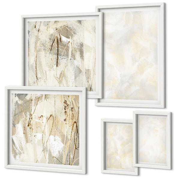 Bildergalerie-set für die wand Helles Strukturfarbendesign