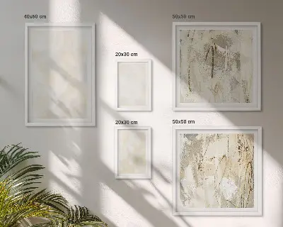 Wandbilder-Set helles Strukturfarben-Design