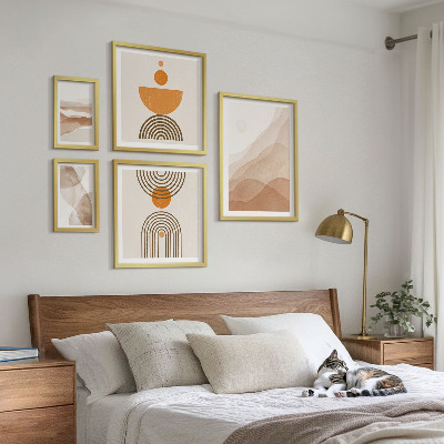 Modernes wandbilder-set Strukturen in verschiedenen Schattierungen des Minimalismus