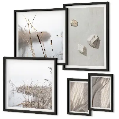 Bildergalerie-Set für die Wand Nahaufnahmen mit Struktur im Boho-Stil