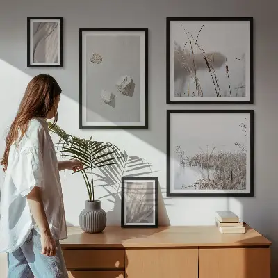 Bildergalerie-Set für die Wand Nahaufnahmen mit Struktur im Boho-Stil