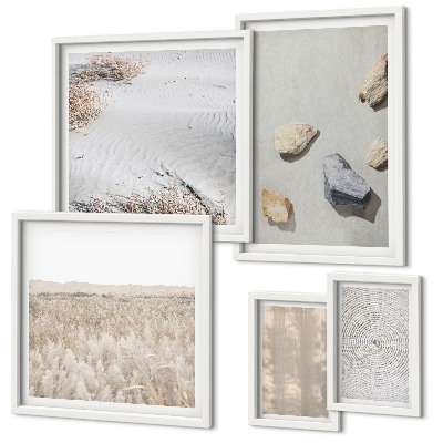 Modernes wandbilder-set Boho-Naturtexturen