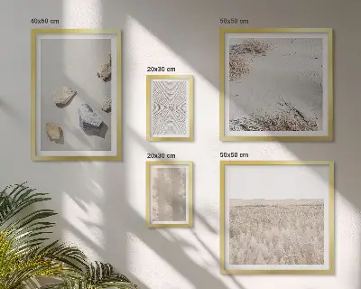 Modernes Wandbilder-Set mit Boho-Naturtexturen