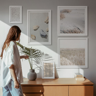 Modernes wandbilder-set Boho-Naturtexturen