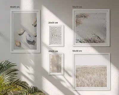 Modernes Wandbilder-Set mit Boho-Naturtexturen