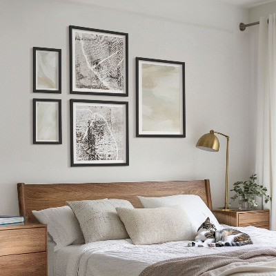 Bilderset fürs sofa Minimalismus der Farbstruktur
