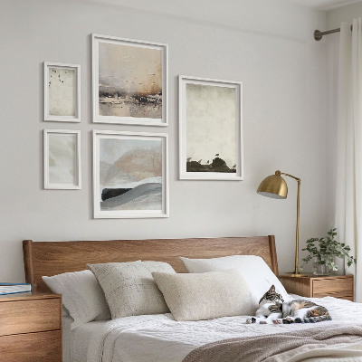 Bildergalerie-set für die wand Vögel, Steine, Pinselstriche, Verzierungen
