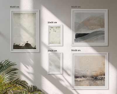 Bildergalerie-set für die wand Vögel, Steine, Pinselstriche, Verzierungen