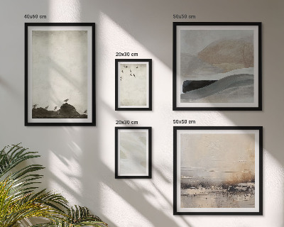 Bildergalerie-set für die wand Vögel, Steine, Pinselstriche, Verzierungen