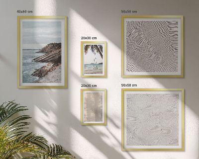 Modernes wandbilder-set Sommerlicher Sandstrand mit Meerblick