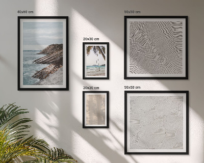 Modernes wandbilder-set Sommerlicher Sandstrand mit Meerblick