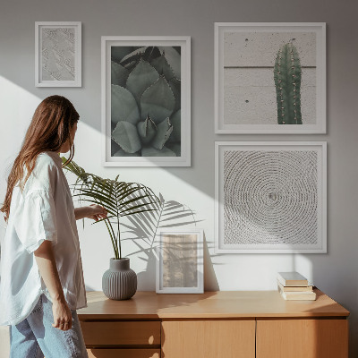 Bilderset fürs sofa Sommerliche Texturen mit tropischem Flair