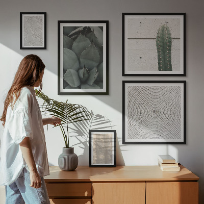 Bilderset fürs sofa Sommerliche Texturen mit tropischem Flair