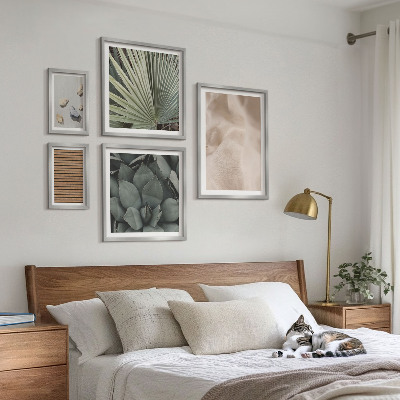 Bildergalerie-set für die wand Steine, Holz, Stofftexturen