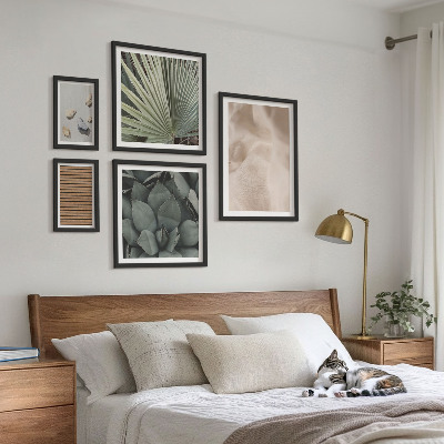 Bildergalerie-set für die wand Steine, Holz, Stofftexturen