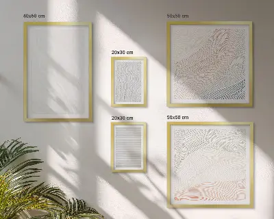 Modernes Wandbilder-Set helle Strukturen mit Schnurmuster