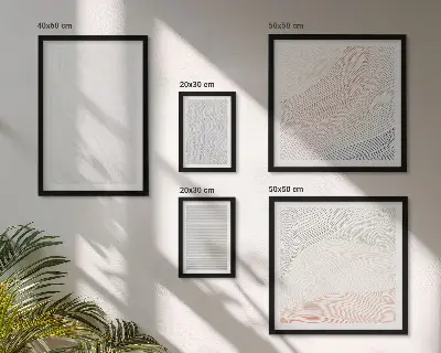Modernes Wandbilder-Set helle Strukturen mit Schnurmuster
