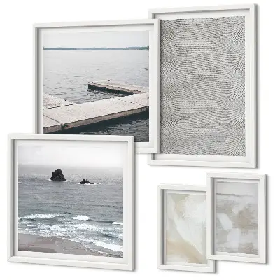 Modernes Wandbilder-Set mit abstraktem Design und modernen Texturen