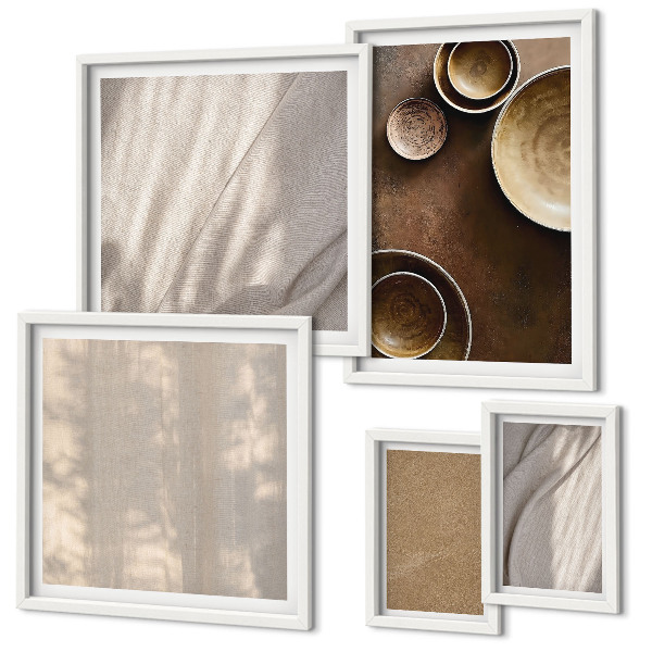 Modernes wandbilder-set Minimalistische Texturstrukturen