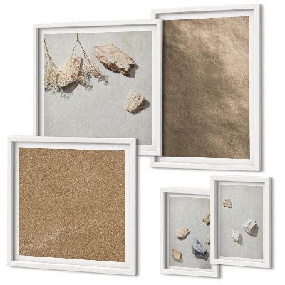 Bildergalerie-set für die wand Steine ​​Strand natürliche Strukturen